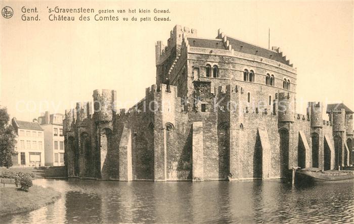 Gand Belgien Chateau des Comtes de Flandre vu du petit Gewad