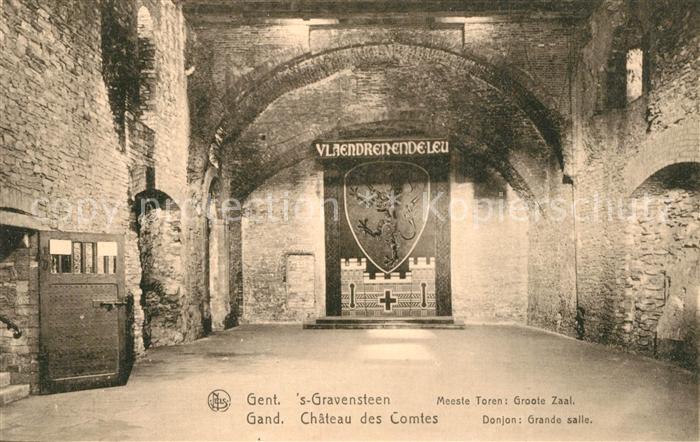 Gand Belgien Chateau des Comtes de Flandre Grande salle du Donjon