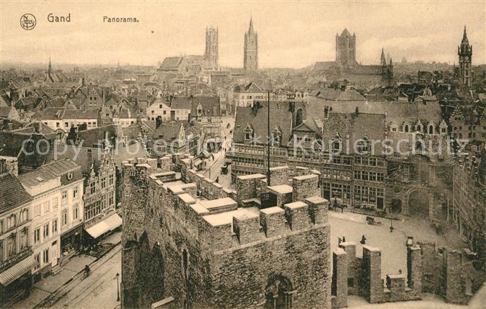 Gand Belgien Panorama de la ville Cathedrale Eglise