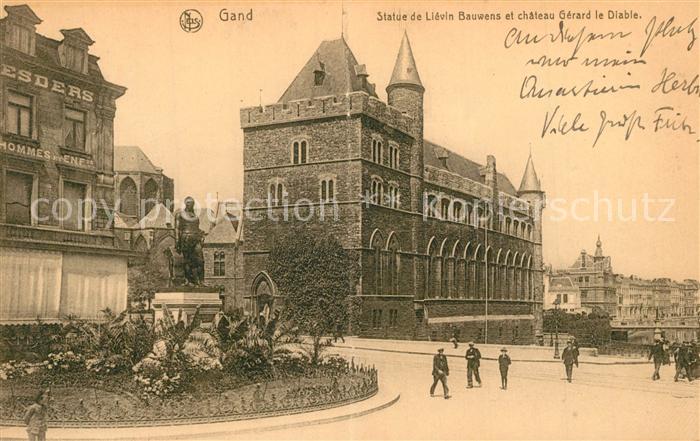 Gand Belgien Statue de Liévin Bauwens Chateau Gérard le Diable Serie 3 No 2