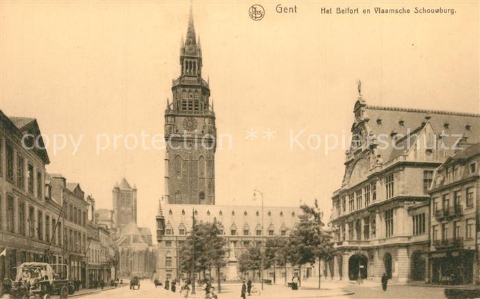 Gent Gand Flandre Belfort en Vlaamsche Schouwburg