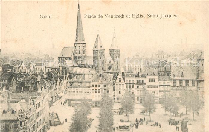 Gand Belgien Place de Vendredi Eglise Saint Jacques