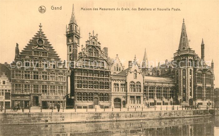 Gand Belgien Maison des Mesureurs de Grain des Bateliers et Nouvelle Poste Serie