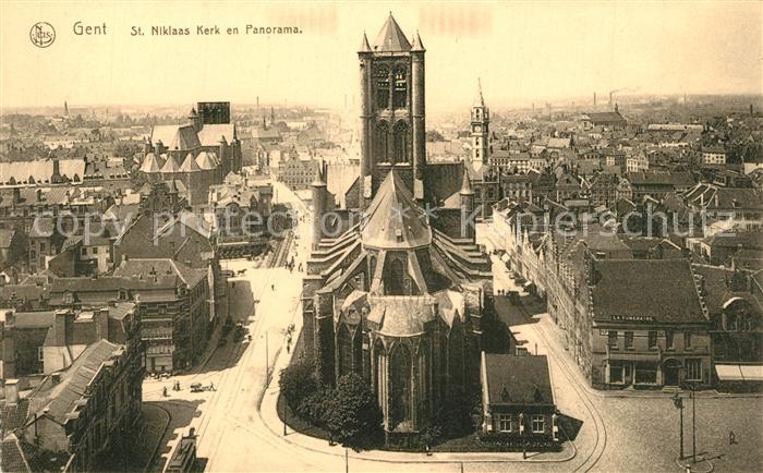 Gent Gand Flandre St Niklaas Kerk en panorama