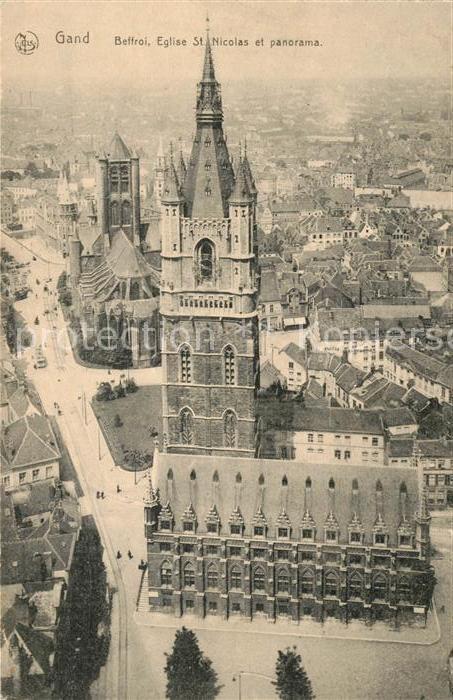 Gand Belgien Beffroi Eglise Saint Nicolas et panorama