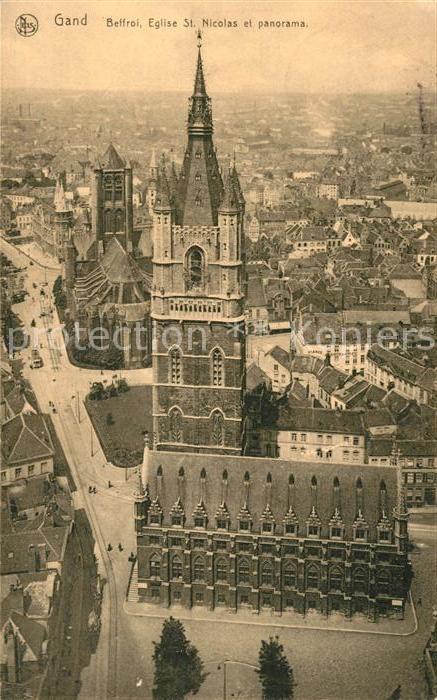 Gand Belgien Beffroi Eglise Saint Nicolas et panorama