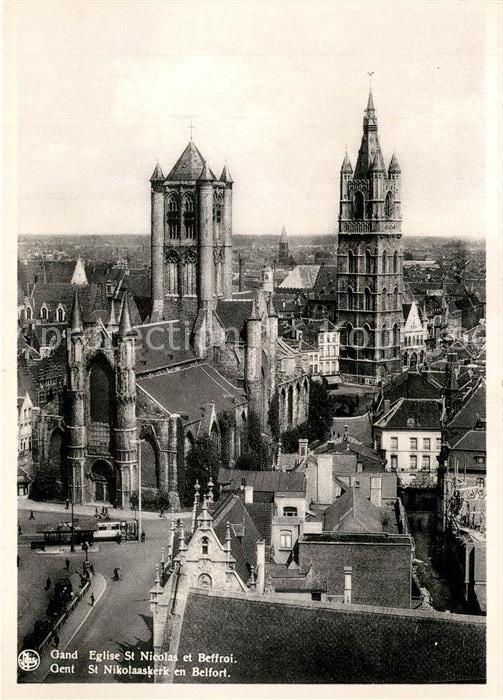 Gand Belgien Eglise Saint Nicolas et le Beffroi