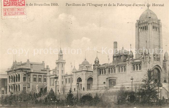 Bruxelles Bruessel Pavillon de L Uruguay et la Fabrique d`armes de Herstal