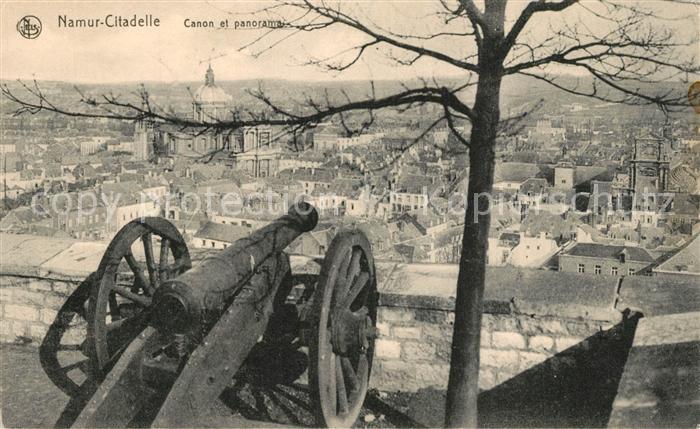 Namur sur Meuse Citadelle Canon et Panorama