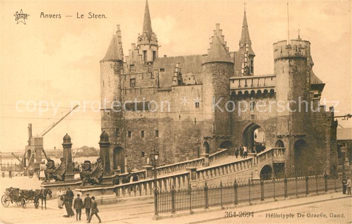 Anvers Antwerpen Le Steen Pferdekutsche
