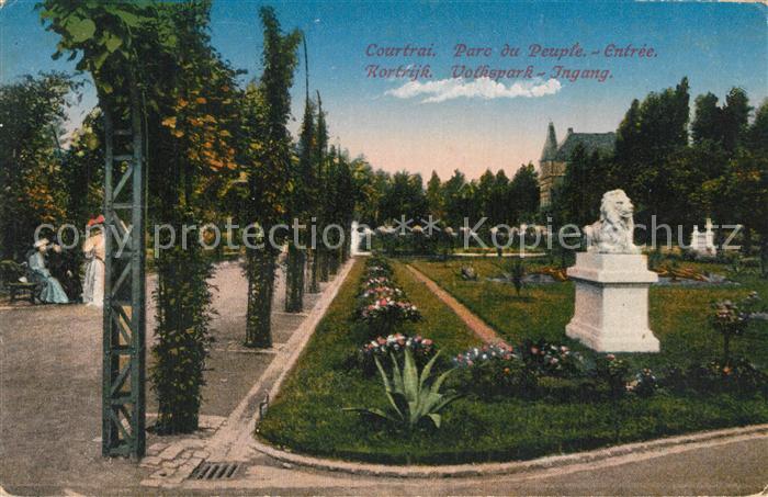 Courtrai KORTRIJK Flandre Belgie Volkspark Ingang