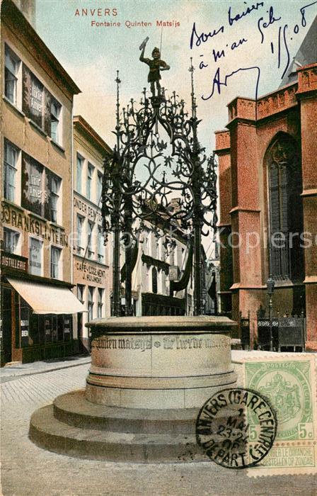 Anvers Antwerpen Fontaine Quinten Matsijs