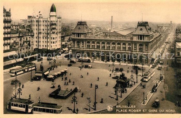 Bruxelles Bruessel Place Rogier et gare du Nord Strassenbahn