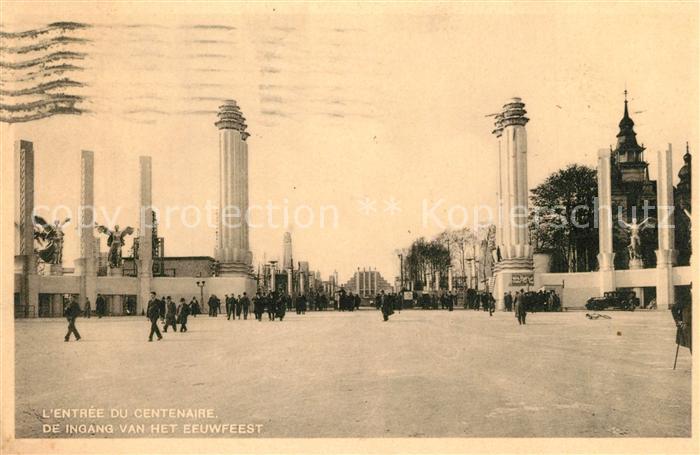 Bruxelles Bruessel ingang von het Eeuwfeest