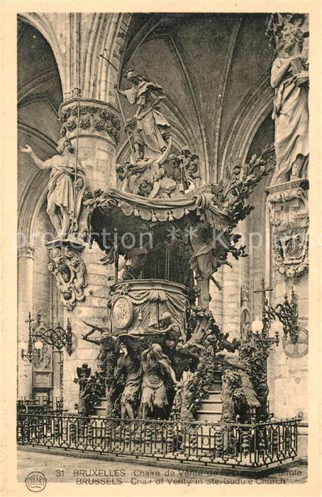 Bruxelles Bruessel Chair of Verity in Ste Guduie Church