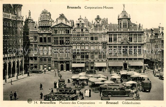 Bruxelles Bruessel Gildenhuizen Maisons des Corporations