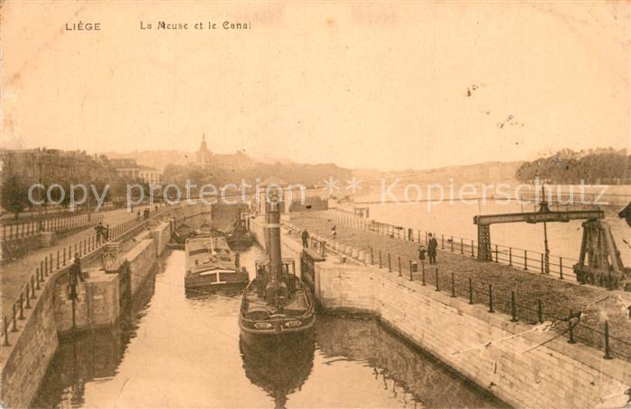 Liege Luettich La Meuse et le Canal
