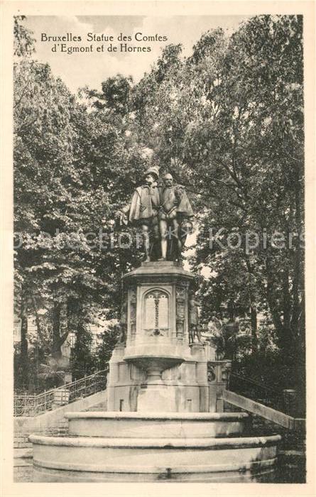 Bruxelles Bruessel Statue des Comtes d`Egmont et de Hornes