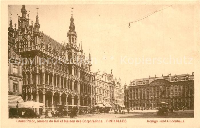 Bruxelles Bruessel Grand Place Maison du Roi et Maison des Corporations