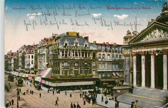 Bruxelles Bruessel Boulevard Anspach et la Bourse