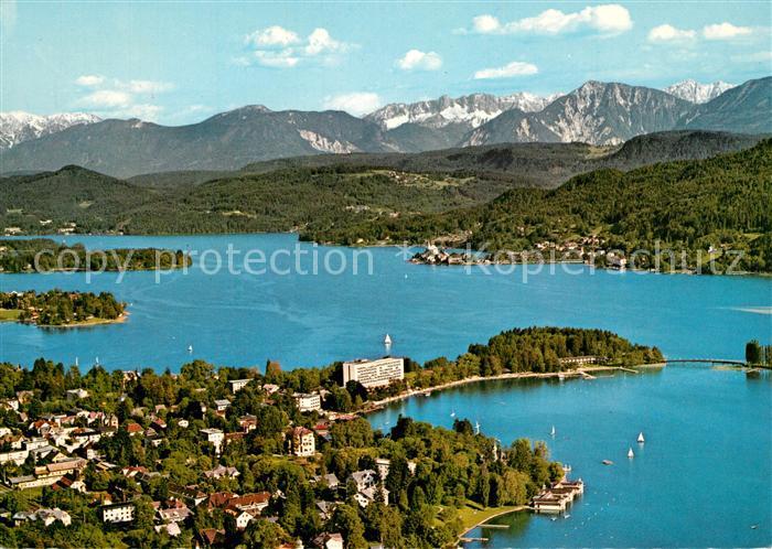 Poertschach Woerthersee Fliegeraufnahme Woerthersee mit Karawanken