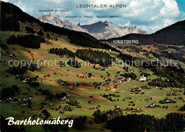 Bartholomaeberg Vorarlberg Fliegeraufnahme Lechtaler Alpen