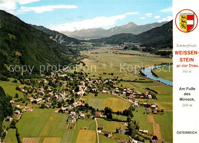 Weissenstein Kaernten Fliegeraufnahme mit Mirnock