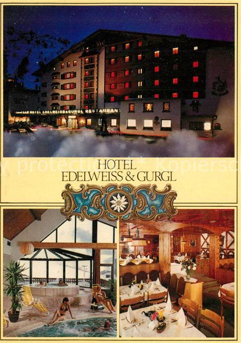 Obergurgl Soelden Tirol Hotel Edelweiss und Gurgl Wellnessbereich Gaststube