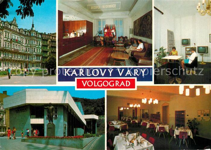 Karlovy Vary Hotel Volgograd Reception TV Zimmer Speisesaal