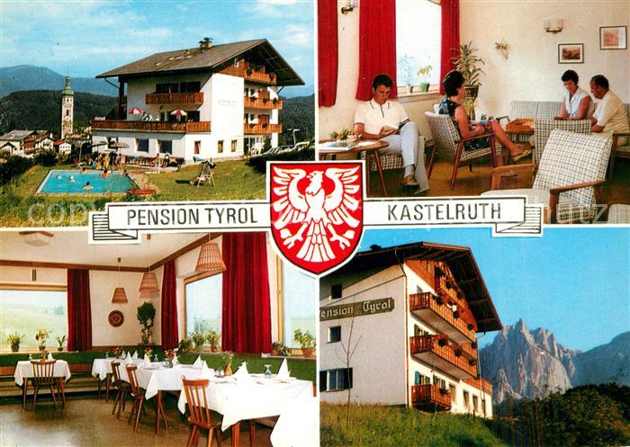 Kastelruth Suedtirol Pension Tyrol Lesezimmer Gaststube Swimmingpool