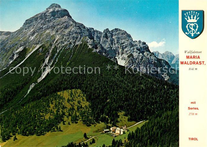 Matrei Brenner Maria Waldrast Gasthaus und Pension mit Serles Fliegeraufnahme