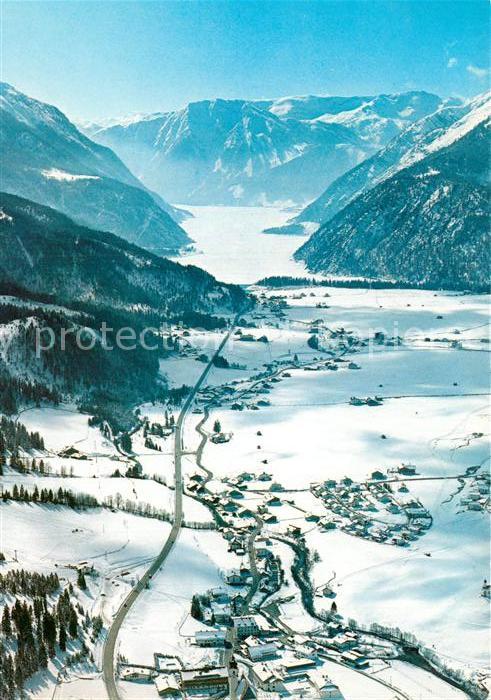 Achenkirch Winterpanorama mit Achensee Fliegeraufnahme