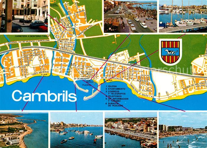 Cambrils Teilansichten Hafen Strand Promenade