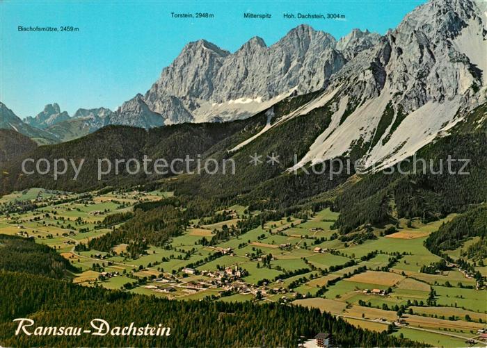 Ramsau Dachstein Steiermark Fliegeraufnahme mit Bischofsmuetze Torstein Mittersp