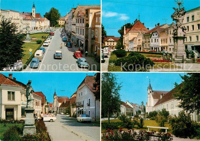 Eferding Orts und Teilansichten Denkmal Kirche