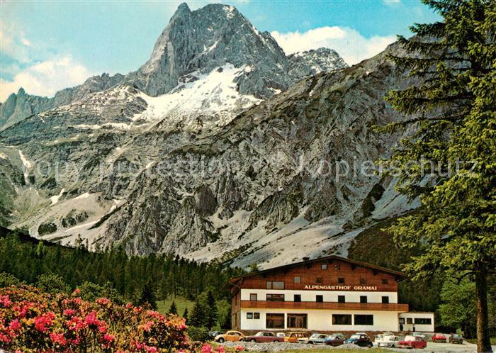 Pertisau Achensee Alpengasthof Gramai mit Lamsenspitze Karwendelgebirge
