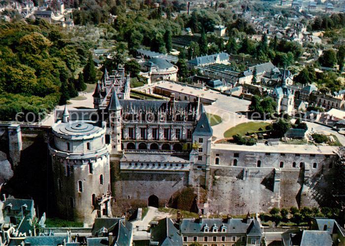 Amboise Les Chateaux de la Loire Vue aerienne