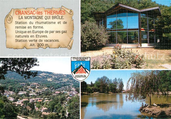 Cransac Les Thermes Aveyron Etablissement thermal Plan d’eau de Passelaygues Vue