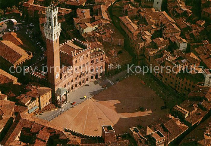 Siena Piazza del Campo Veduta aerea