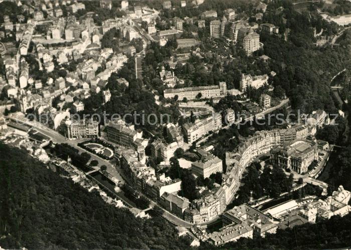 Karlovy Vary Kurviertel Fliegeraufnahme