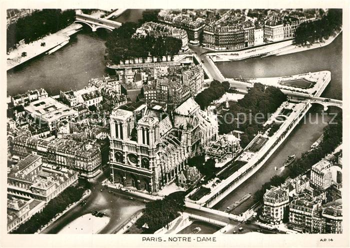 Paris Notre Dame Vue aerienne