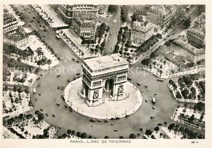 Paris Arc de Triomphe Vue aerienne