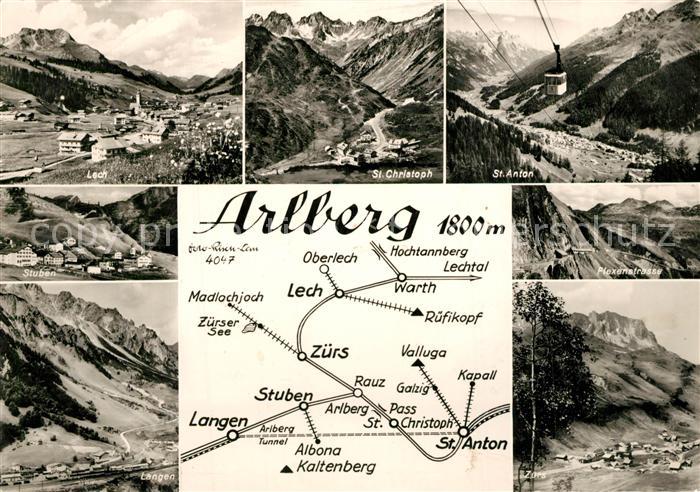 Arlberg mit Lech Zuers Langen St Christoph St Anton Flexenstrasse