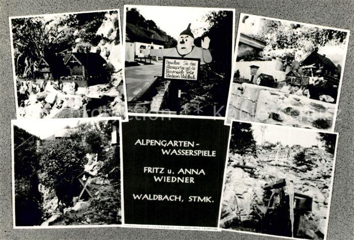 Waldbach Steiermark Alpengarten Wasserspiele Details
