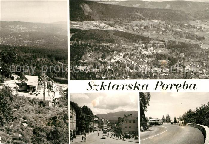 Szklarska Poreba Stacja przesiadkowa Widok ogolny Ulica Jednasci Narodu Zakret S