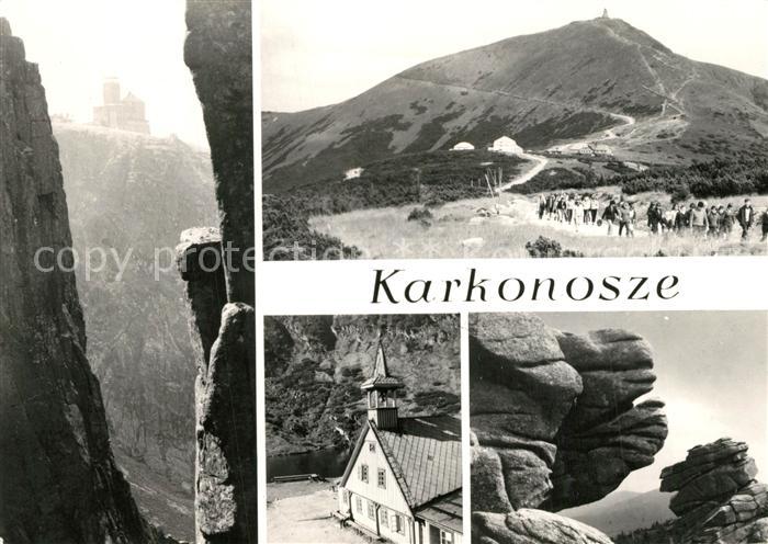 Karkonosze Schronisko PTTK Nad Snieznymi Kotlami Sniezka Samotnia Grupa skalna K