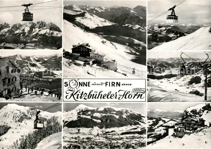 Kitzbuehel Tirol Teilansichten Panorama Seilbahnen Skilift