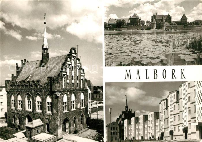 Malbork Ratusz Zespol zamky pokrzyzackiego Csiedle Dwudziestolecia PRL