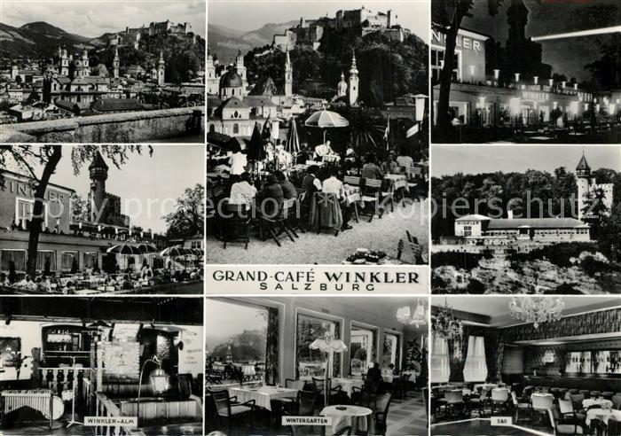 Salzburg Oesterreich Teilansichten Cafe Winkler Gastraeume Bar Festung
