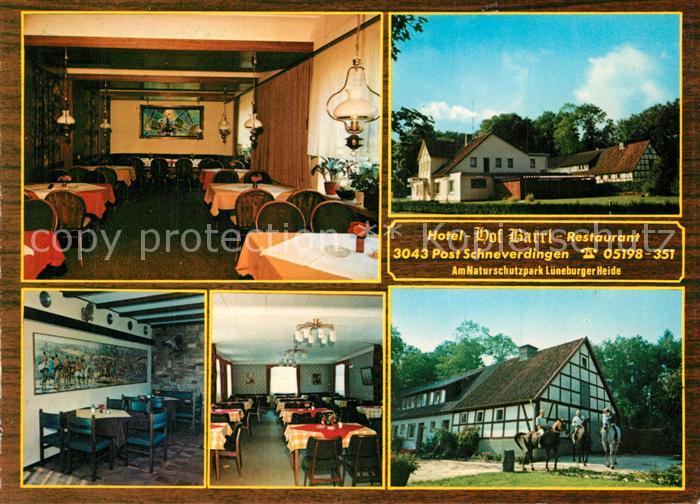 Schneverdingen Hotel Hof Barrl Restaurant Gaststube Reiter